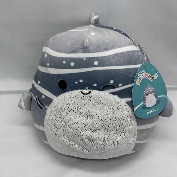 Squishmallows Sachie Whale Shark Plush 8" Gray 2022 KellyToy - Picture 6 of 11